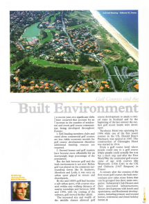 Golf Courses and the Built Envirnoment